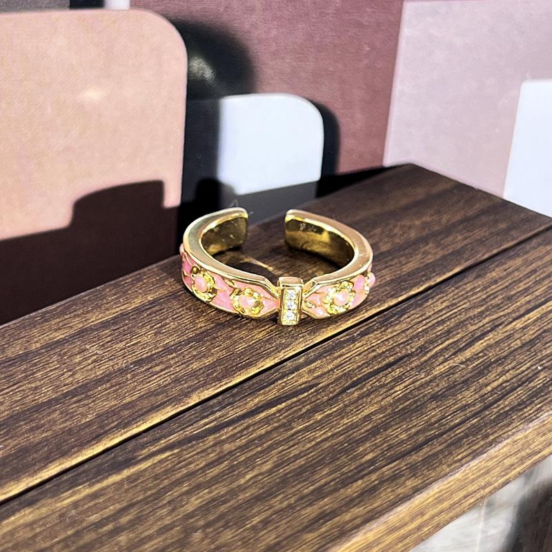 2026 Sweet and Cool Colorful Drip Glaze Temperament Court Style Retro Ring Female Flower Niche Ring