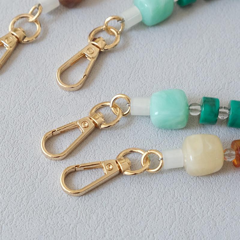 New Fashion Woman Bag Accessory Detachable Candy Beaded Chains Cute Acrylic Luxury Strap Women Elegant Bag Acrylic Handle Chain