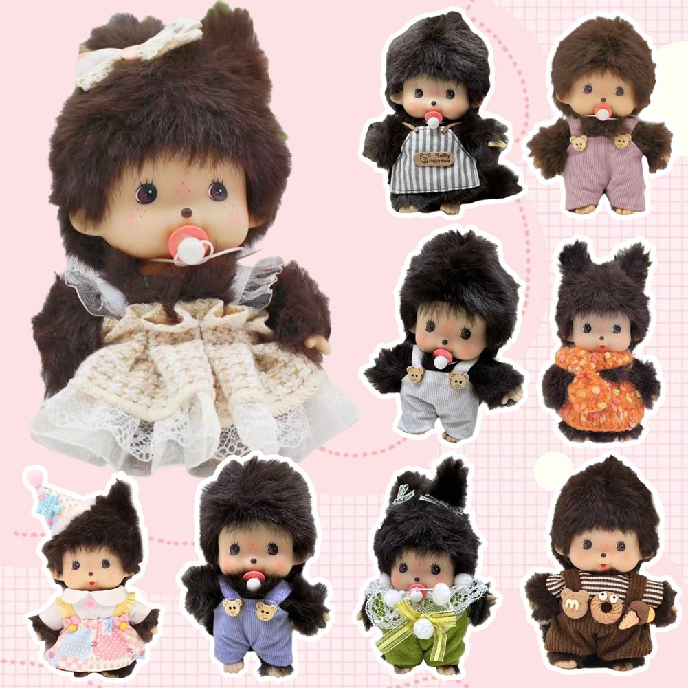 Kawaii Kindergarten Mochi Puppe 15cm PP Baumwolle Affe Plüschpuppe Handpuppe Tasche Anhänger Anhänger Geschenk Plüschtier