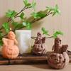 Molde de Vela Abóbora Esqueleto 3D Halloween Ouvir Ver Falar Não Maligno Molde de Vela Caveira Fabricante de Sabão Molde Artesanal Aromaterapia
