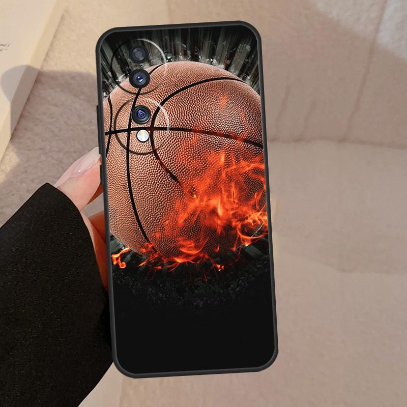 Basketball On Fire For Honor Magic 5 6 7 8 Pro Case For Honor X9d X9a X9b X9c X8c X8b 50 70 90 200 400 Lite Win
