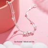 Double Layer Korean Style Star Bracelet with Frosted Beads for Girls - Silver Plated, Trendy & Versatile