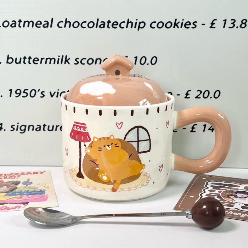 

Send girls birthday gifts, cartoon cat mugs, girls, couples, ceramic water mugs, girlfriends, coffee mugs, souvenirs 401-500ml