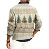 Men's Round Neck Long Sleeve Ribbed Knit Pullover