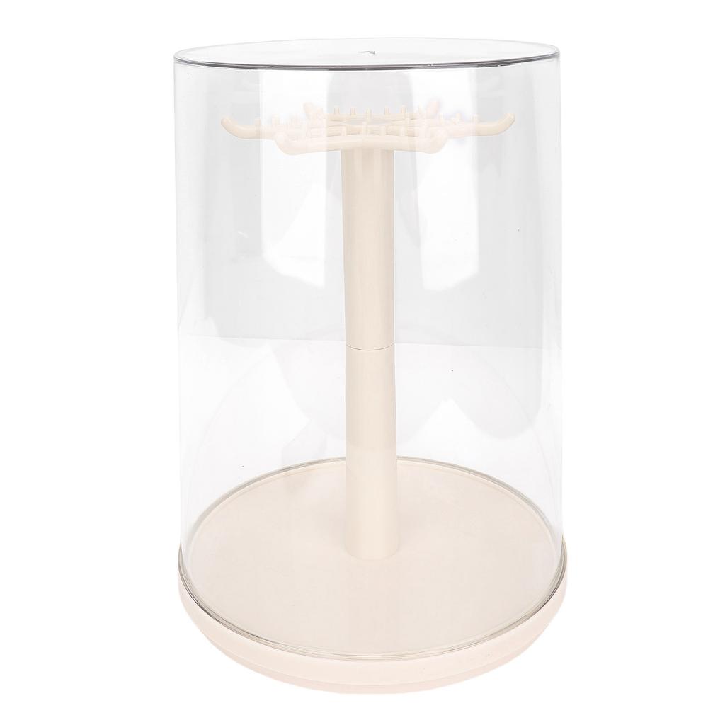 Doll Rotating Clear Display Case Transparent Figures Doll Protective Storage Box for Doll Collection
