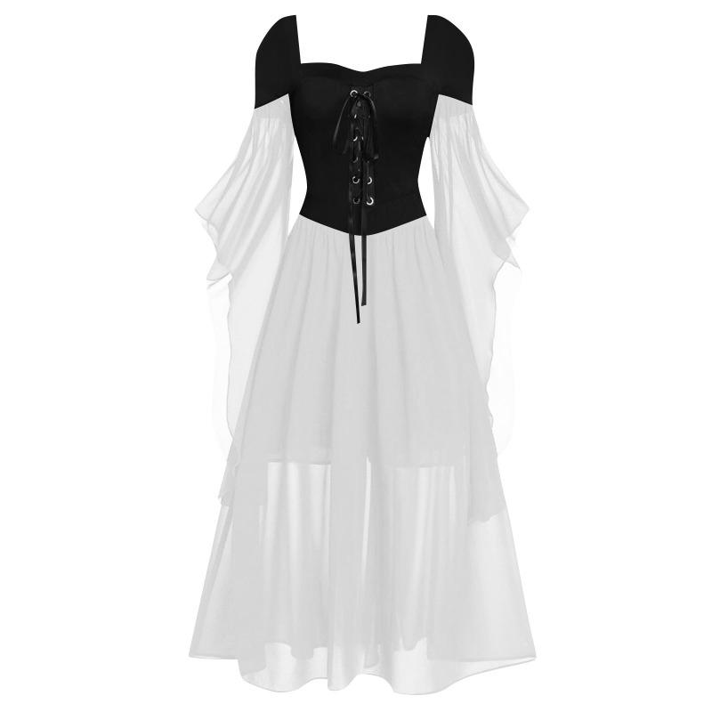 GMXIA Halloween Witch Strappy Swing Dresses