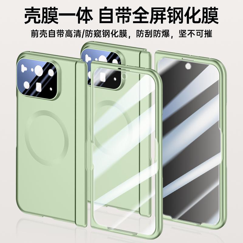 For Google Pixel 10 Pro Fold Case Magsafe Matte Spring Hinge Lens Screen Protector Full Protection All-inclusive Cover