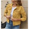 Giacca di Jeans da Donna alla Moda con Revers Slim
