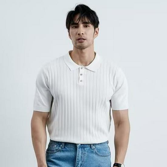 Men's Solid Color Short Sleeve Polo Shirt - Trendy, Versatile, and Youthful Style for Summer