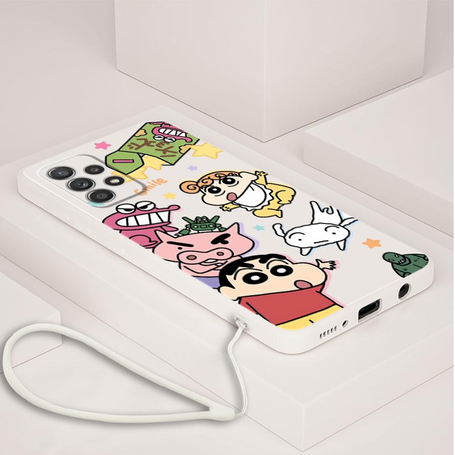 Case for Samsung Galaxy A20s A30s A06 A71 A73 A03 A02s A50 A56 A05 A04 A53 Phone Cover Cartoon Cute Shin-chan