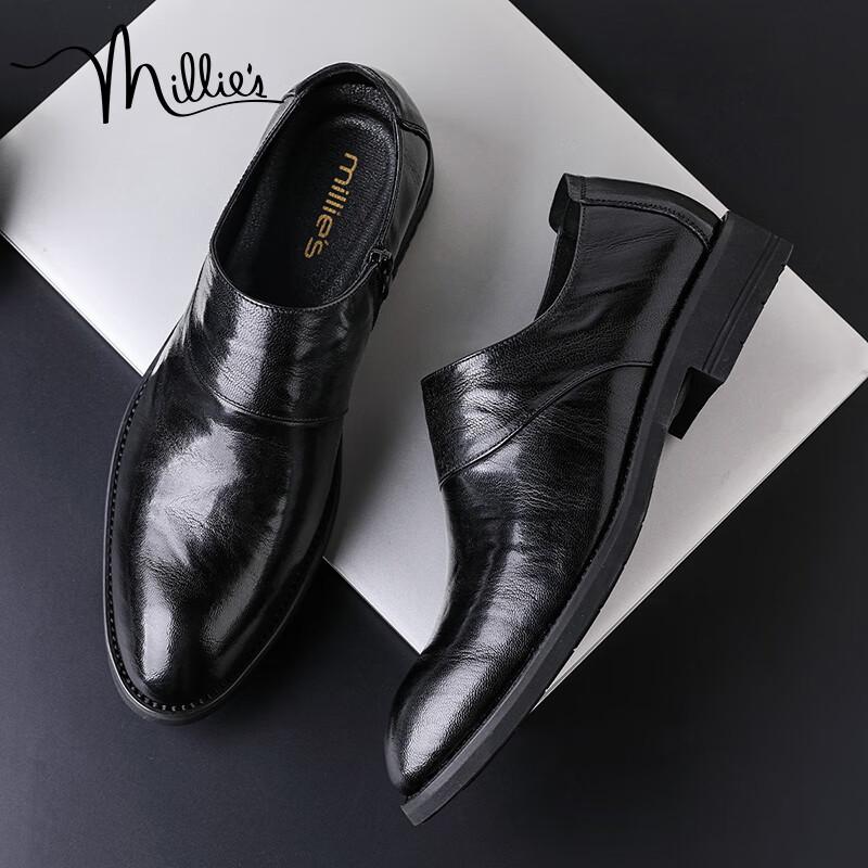 Millies Men s Sheepskin Slip-on Dress Shoes 43