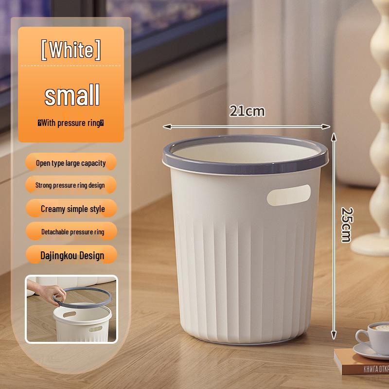Large Capacity Round Trash Can for Home or Office