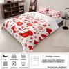 3 Pieces of Merry Christmas Printed Bedding Set Soft and Coreless with Multiple Sizes To Choose From As A Christmas Gift
