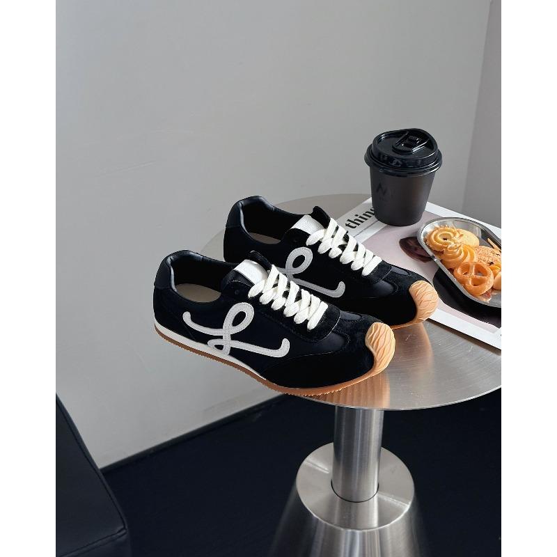 Leather retro women's spring new versatile casual ballet running sports shoes