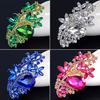 Waterdrop Flower Brooch Pin Rhinestone Crystal Brooches Bouquet Wedding Jewelry