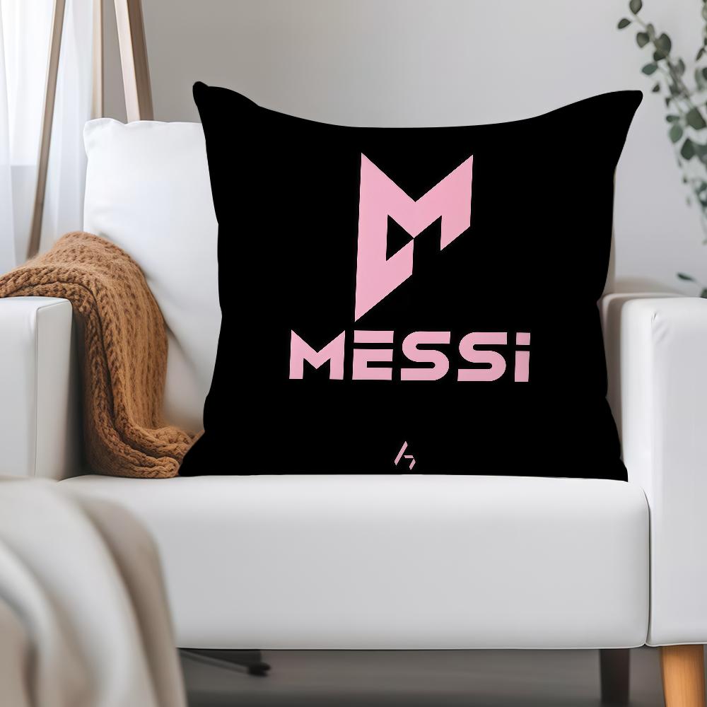 Football Player L-lionel M-messi Pillow Case Applicable Space For Guest Rooms Interiors Cars Office House Decoration 12x12Inch