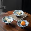 Retro Blue and White Ceramic Fruit Snack Plate