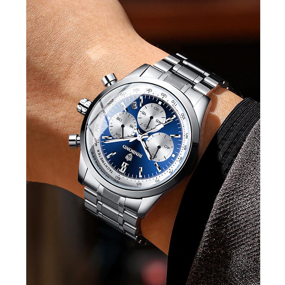 Neue Herren Quarzuhren Luxus Chronograph 30M Wasserdichte Armbanduhren Herrenuhr Reloj Hombre
