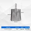 Iron Shovel with Manganese Steel Square Head & Wooden Handle, Natural Color, Large Size for Construction