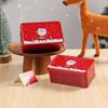 1Pc Christmas Square Tinplate Can Candy Box Gift Storage Box Biscuit Can Metal Can Home Storage Box Xmas Candy Cans Kids Gift