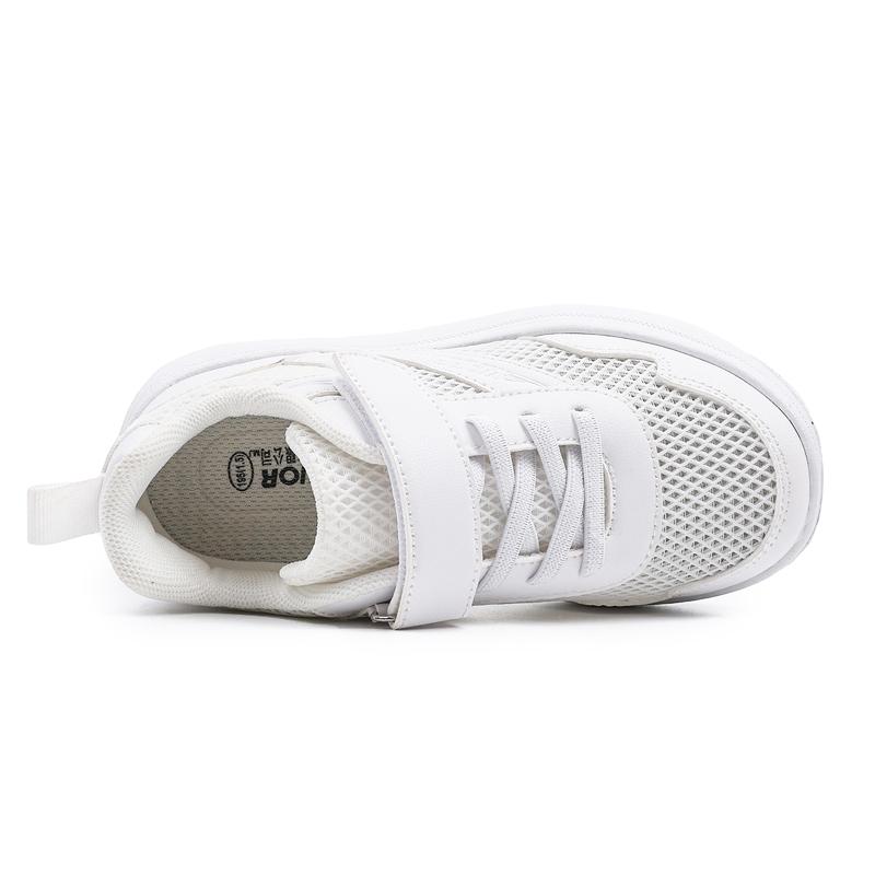 Warrior Synthetic Leather Comfortable Lightweight Fashionable Breathable Durable Low-Top Sneakers Kids Sneakers White WZ-B202MJ