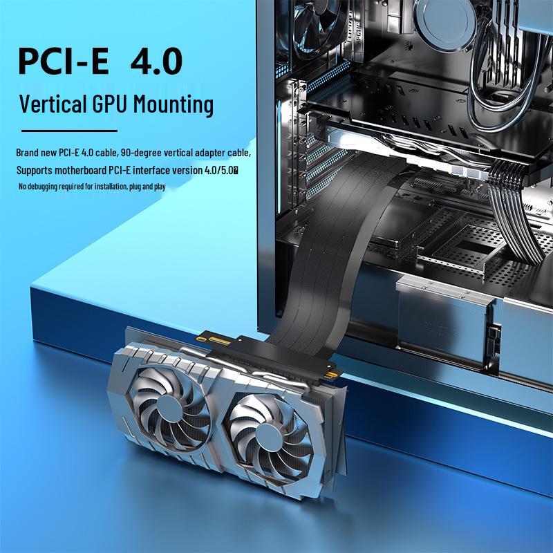 PCI-E 4.0 16X Extension Cable - Full Speed, Stable, Customizable Length