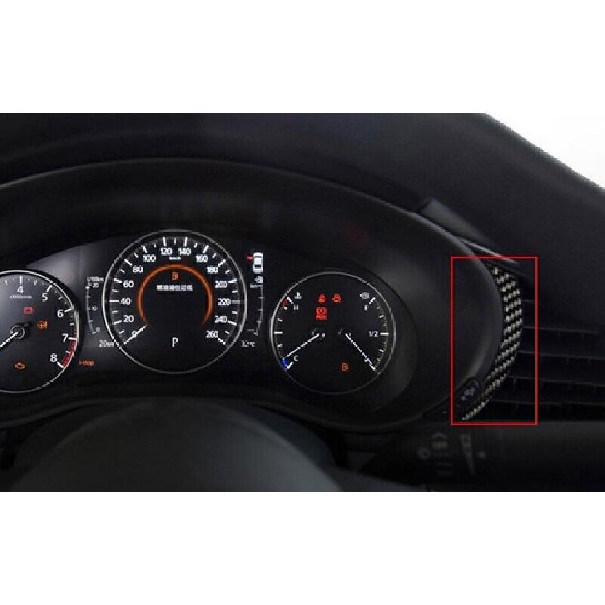 For Mazda 3 Axela 2019-2024 Real Carbon Fiber Dash L&R AC Air Outlet Vent Strip