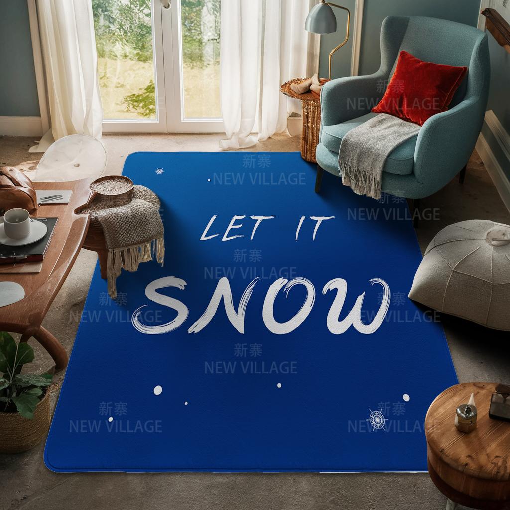 House Entrance Carpet Home Door Mat Living Room Bath Foot Bathroom Non-slip Water Absorption Rugs Bath Merry Christmas Winter