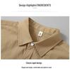 Men's Summer White Casual Double Pocket Cotton Shirt