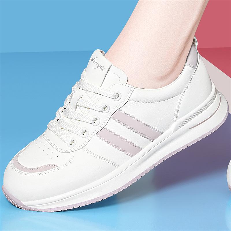 Autumn new women's shoes, athleisure white shoes, Korean version of the trend, thick-soled flat daddy shoes, board shoes