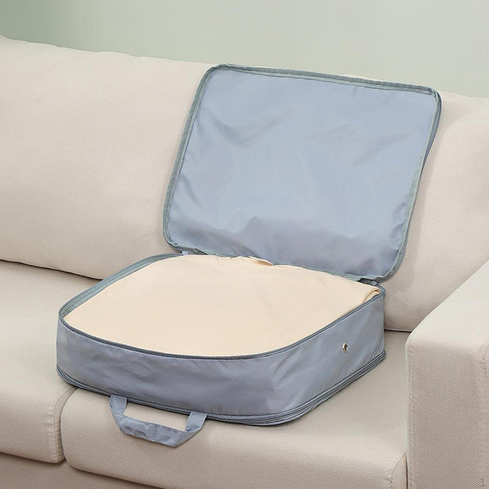 

Сумка для хранения одеяла, самосжимающийся органайзер, контейнер, пылезащитная сумка-тоут, упаковка для синий