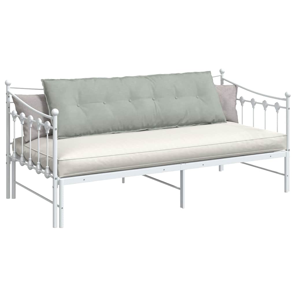 Back Cushion Light Grey 160 x 50 cm Cord Fabric