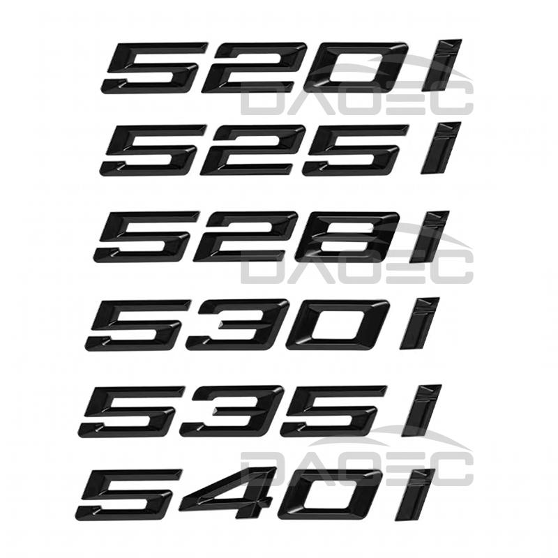 Car 3D HH22 ABS Trunk Letters Logo Badge Emblem Decal Sticker For BMW 5 series 520i 525i 528i 530i 535i 540i E39 E60 E61 F10 F11 G30