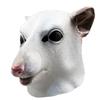 White Mouse Animal Head Latex Mask Rat Masks Halloween Cosplay Costume Dress