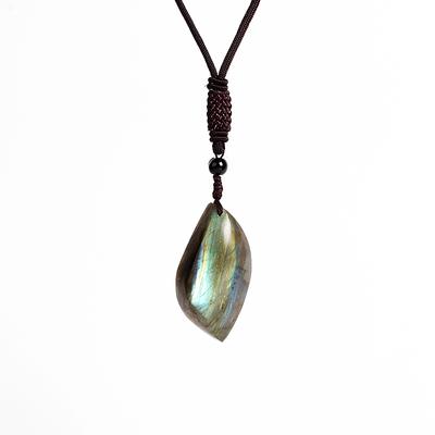 Natural Labradorite Moonstone Women Neckalce Freeform Blue Moon Men Pendants Necklaces Bracelet Accessories Jewelry