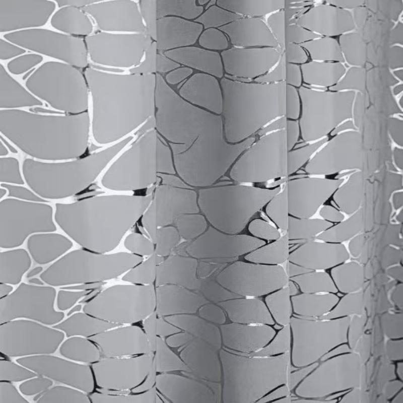 Silver-Plated Craft Shower Curtain Thickened Polyester Fabric Home Decoration Curtain Bathroom Curta Waterproofmildew Resistant