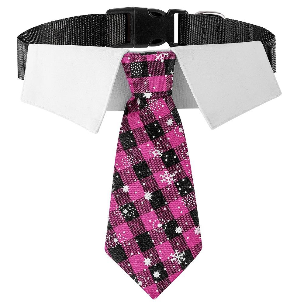 Factory-direct New Arrival Christmas British Style Cotton-polyester Pet Collar Tie Party Neck Scarf for Medium
