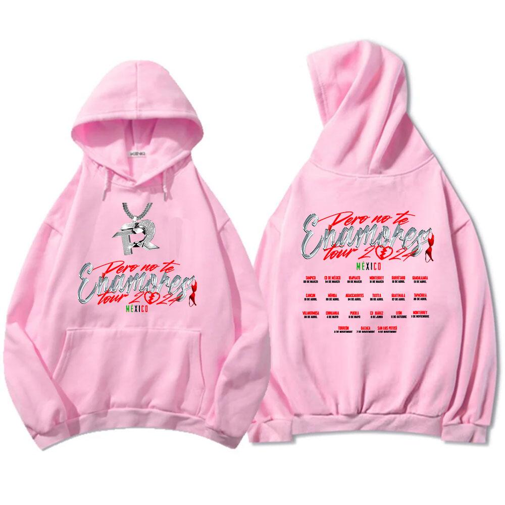 Hooded Clothing Streetwear Pero No Te Enamores Tour Fuerza Regida Hoodies Heavy Mental Fashion Graphic Sweatshirts Men Pullovers