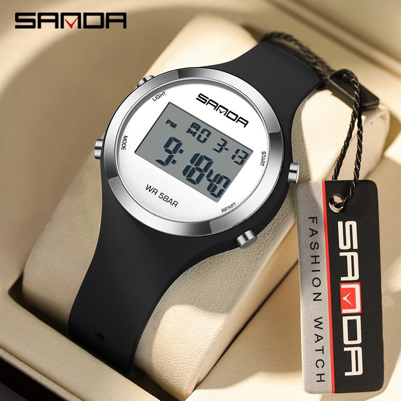 Sanda Teen Multifunctional Luminous Waterproof Alarm Wristwatch