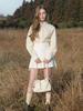 Lenina Velo Pleats Mini Skirt_White