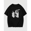 Street Life Summer Portrait Printed Women Men Unisex Cotton T-shirt Luxury Brand Fashion Big Size Top Short Sleeve Classic Tee