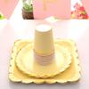Disposable Paper Plate Lace Cups Hot Stamping Lace Dessert Paper Plates Tableware Wedding Happy Birthday Party Supplies