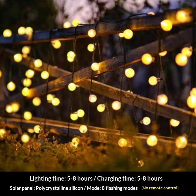 Christmas Light Solar Waterproof  Ball Garden Solar Lamp Power Led String Globe String Lights Holiday Home Decorations