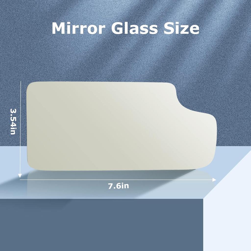 Towing Mirror Glass Fitss 1999-2018 For Chevy Silverado For GMC Sierra 1988-1998 For Chevy/For GMC C1500/K1500 Non-Heated Right Side Lower onvex