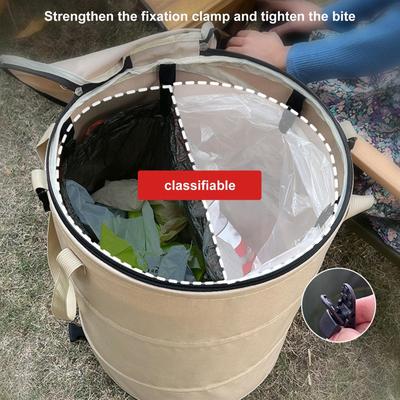 Outdoor Camping Folding Trash Can Thickened Picnic Oxford Cloth Household Large Capacity Dirty Clothes Basket, Storage Bag