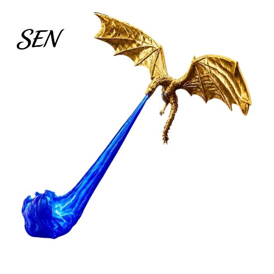 Dragon Sculpture Bookshelf Nook Light, 3D Printed Fire-Breathing Fantasy Flying Dragon, Shelf Accent Lamp Art Collectibles with LED Flame Gothic