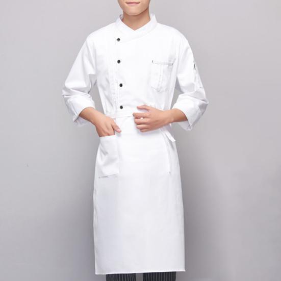 Waist Waterproof Chef Bistro Apron for Men Women Polyester Cooking Apron with Tool Pocket Oil Stain Resistant Cleaning Apron for Home Kitchen Bar