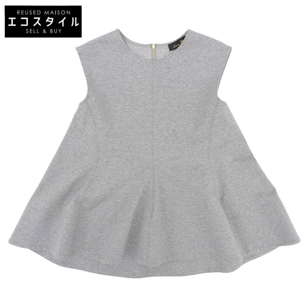 DRAWER Beautiful Back Zip Sleeveless Blouse Top for Women, Grey, Size 1 M.SUMMER2 Tops 1 grayUsed