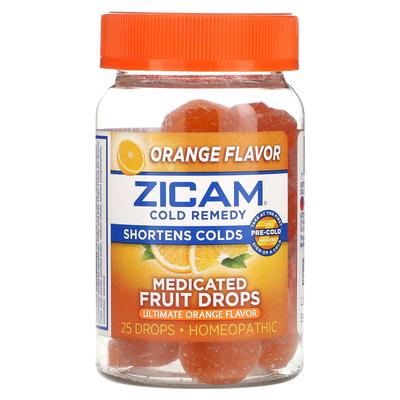 Erkältungsmittel, Medizinischer Fruchtbonbon, Ultimativer Orangengeschmack, 25 Lutschpastillen
