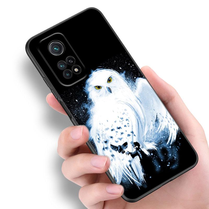 Husa de telefon cu bufniță de cerb magic pentru Xiaomi Mi A2 8 9 SE Note 10 10T 11 12 Lite 9T 11T 12S 12T Pro A3 6X 12X Husă moale TPU neagră